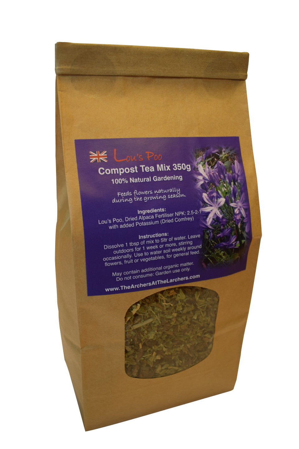 Alpaca fertiliser, compost tea mix
